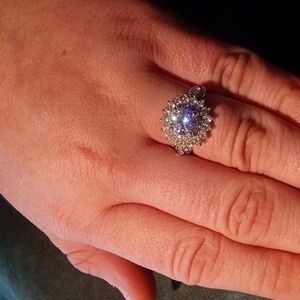 Brilliant crystal ring size 8